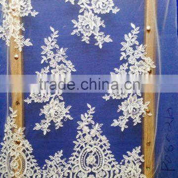 factory handmade embroidery beaded lace in stock for dress