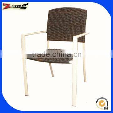 ZT-1031C Aluminum wicker chair for patio/Wicker chair with armrest