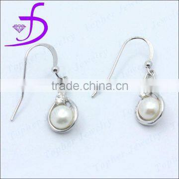 2015 wholesale pearl jewelry silver 925 pearl earring