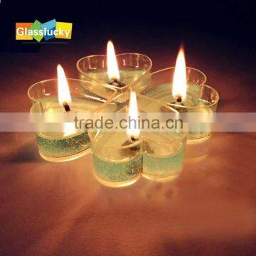 heart design glass votive candle holder for wedding decor