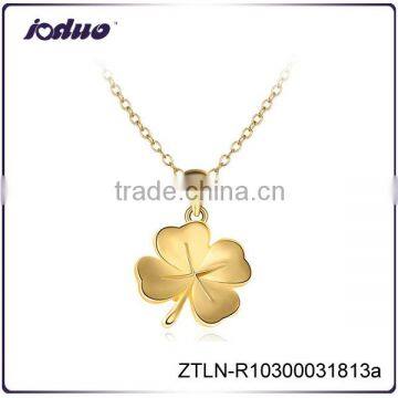Wholesale Charm 18KGP Clover Pendant Necklace