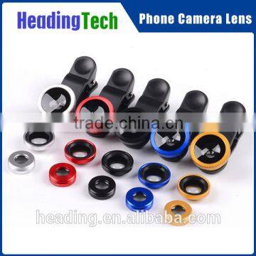 3 in1 function cell phone wide angle lens, fish eye lens, macro lens