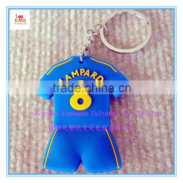 3D/2D football players artwork Silicone keychains, 3D/2D famous football players silicone key pendant