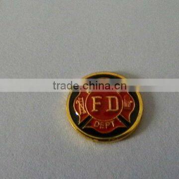 high quality Fire engine and control department metal coin