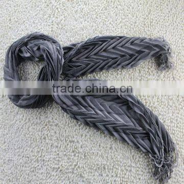 Fashion and Popular fold wave pattern Design Acrylic scarf