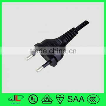 2.5A 250V KC approved 2 pin Korea power plugs , Korea ac power cable