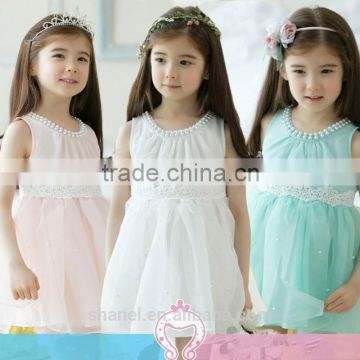 New arrival girls beaded chiffon dress princess dress