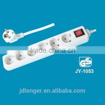 6 Way with switch socket Germany style hot sale high quality china socket 230v 16a