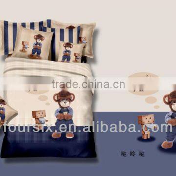 2014 new design 100% cotton reactive printed high quality 3d bedding