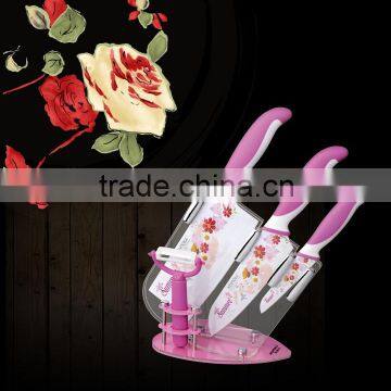 CK-6030 Pink color Kitchen Ceramic knife for non-stick ceramic knife gift set