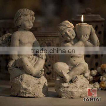 Baby angel figurines tealight holder