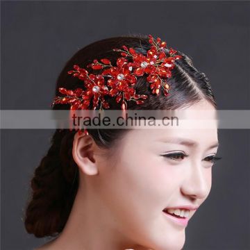 MYLOVE chinese style red crystal hair accessory bridal wear MLF083