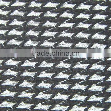 Polyester Viscose (tr) Spandex Jacquard With Houndstooth Pattern Two Tone Fabric for Dresses Imported Direct From China photo-3