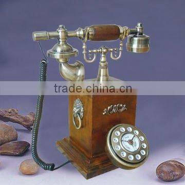 Antique wooden telephone for home decoration