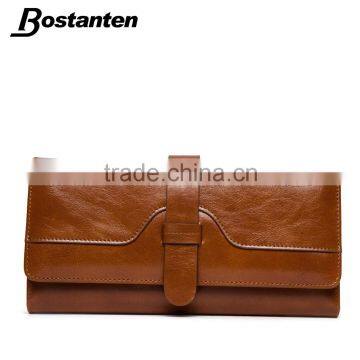 Wholesale Women Vintage Leather Purse Wallet Hand Bag Clutch Wallet photo-3
