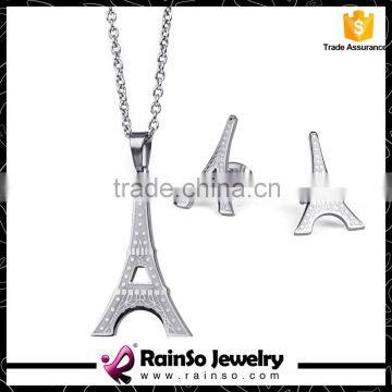 Steel Magnetic Eiffel Tower Pendant Necklace