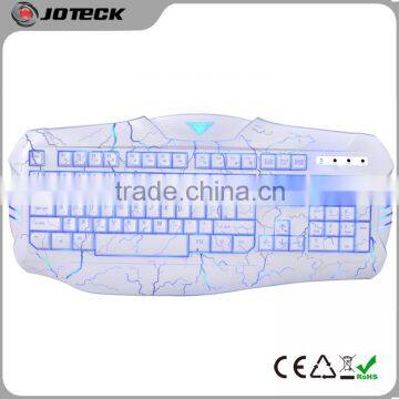 2015 the Latest 3 Colors LED Light Crack Backlit Professional Gaming Computer Keyboard---JK666 photo-2