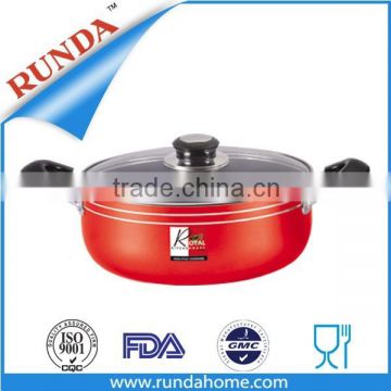 5QT aluminium non-stick saucepot with glass lid