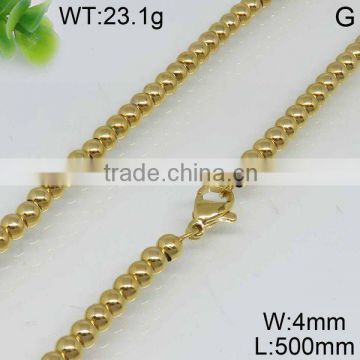 Attention-getting beaded scarf gold plating necklace