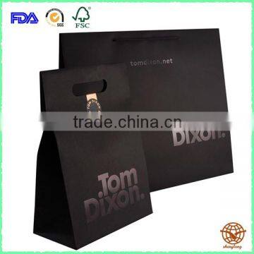 Fashinable Black Kraft Coffe Carrier , Factory Driect Sale Shopping Paper Bag