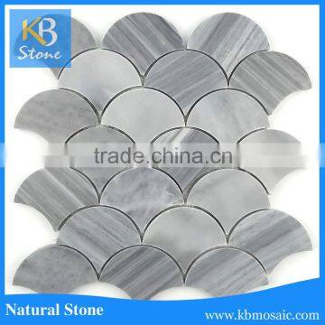 2016 natural new design Italy grey water jet marble mosaic tiles