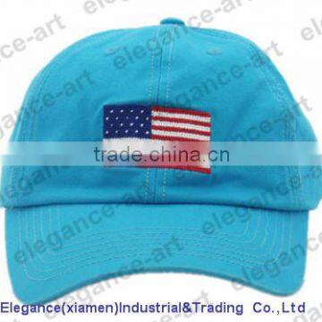 American flag light blue needlepoint hat