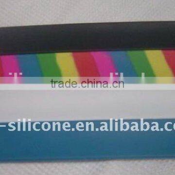 245*22mm Silk-screen Printing Rubber Slap Bands With Logo