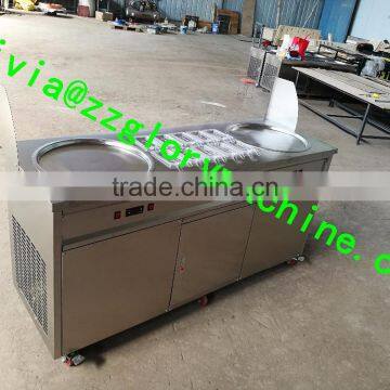 Double Pan Fried Ice Cream Roll Machine/fried Ice Cream Machine photo-4