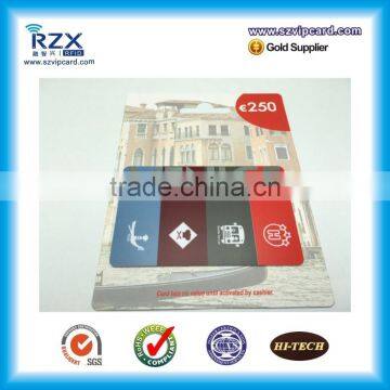 Customized gift card with hard paper card holder