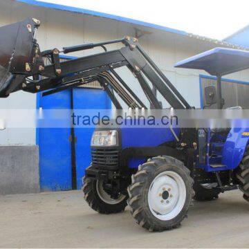 ENFLY DQ554 55HP 4WD farm tractor with front end loader, pallet fork, timber grapple, snow blade, backhoe