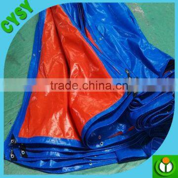 Laminated Blue/orange pe Tarps/plastic Poly Tarpaulin With Reinforced Edge and Grommets