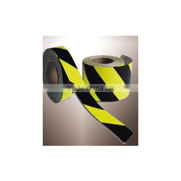 yellow and black PVC adhesive warning tape