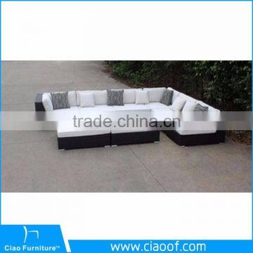 Sectional furniture rattan garden sofa set