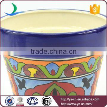 YSfp0007-01Colorful Round Shape Ceramic Plant Pot for Garden photo-3