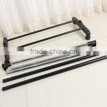 Single Garment Rack Grey Clothes Portable Hanging Rail Two Lockers Wheels photo-5