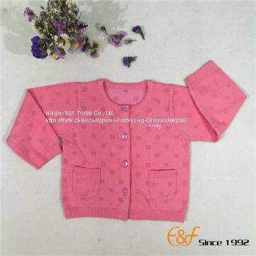 Кардиган для девочки с точковой вышивкой photo-2