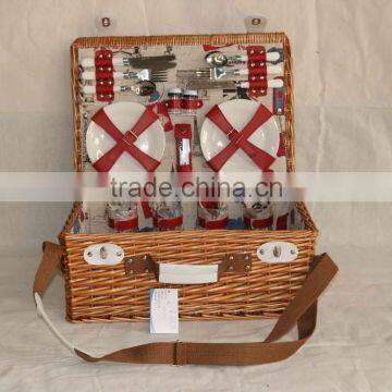 Wicker Picnic Hamper Cheap Picnic Baskets 2 or 4 Person Picnic Basket