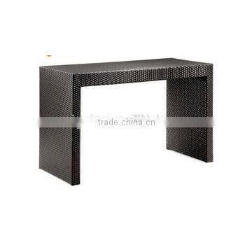 Sigma Tempered Glass Top Table and Wicker Stools Bar Height Table Chair Set photo-3