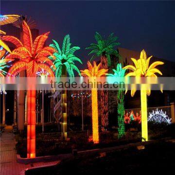 J080406China supplier decorative artificial light tree outdoor lighted coconut palm trees