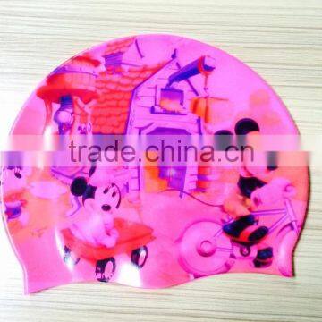 Beautiful and comfortable silicone swimming cap/any shape can be make silicone swim cap/novelty swimming cap