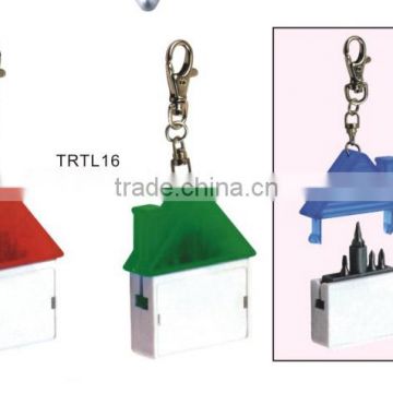 House shape mini tool with key ring for emerency