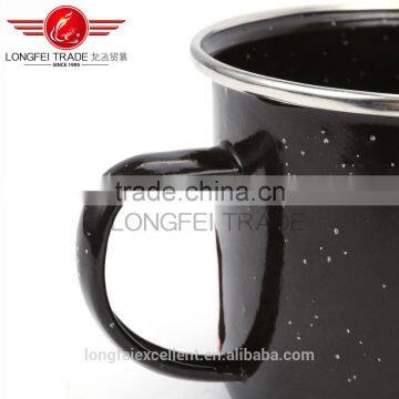 High Quality Hot Sale Black Enamel Camping Mug Wholesale photo-4