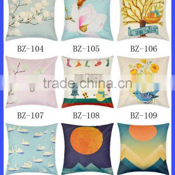 Cotton Linen Sofa Home Decor Design Throw Pillow Case Cushion 17.5 Inches Square Pillow Cover photo-5
