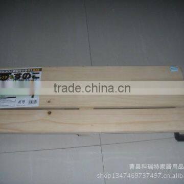 Wooden Flowerpot Stand With WheelsWood Flower Stand Mat photo-4