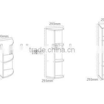 New Design Household Essentials 3-Shelf Wooden Corner Shelf photo-2