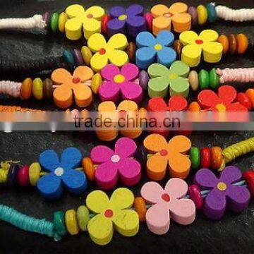 Hot new best selling product eco friendly quality craft girls dress accessories Wood Charm Bracelet made in China