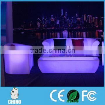 Restaurant Furniture LED Sofa With Table Big Sofa With Chair photo-3