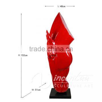 Art Deco Riproduzioni High Quality Resin Craft Polyresin Head Horse Statue photo-6