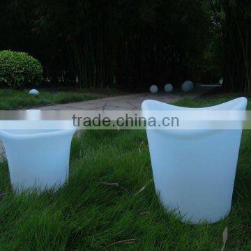 Shiny Bar LED Plastic Charge Ice Bucket