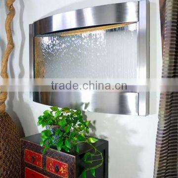 Contempo Luna Horizontal Mirror Wall Fountain for Office Decoration photo-2